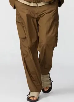 UNIQLO C ワイドフィットカーゴパンツ ブラウン　L