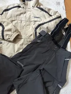 FILA上のみブラック /ベージュスキーウェアスノーボードウエアＬ