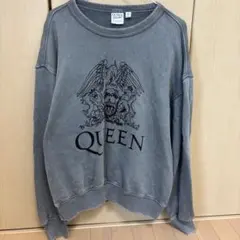 QUEEN クイーン　グレー クルーネック トレーナー　スウェットGU M