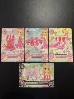 【アイカツカード】星宮いちご　ピンクステージコーデ＋ジュエルつきピンクリボン