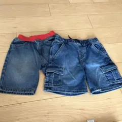 子供用ハーフパンツ　デニム 半ズボン 120 130
