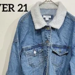 FOREVER 21 【L】デニムジャケット Gジャン デニム ボア襟