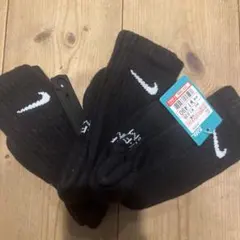 新品未使用　Nike キッズ靴下 3足セット　ブラック 21-23cm