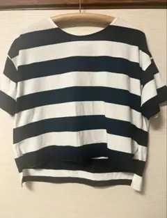 earth music&ecology ボーダーTシャツ ネイビー F