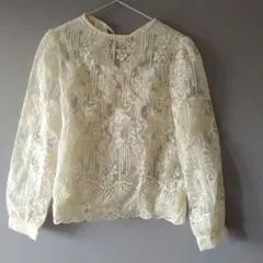 Dazy アイボリー レースブラウス M