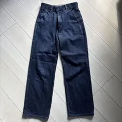 ダークブルー ストレートデニムパンツ Mサイズ