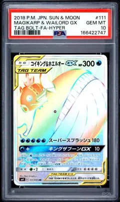 PSA10】ポケモンカード コイキング&ホエルオーGX HR 111/095 - メルカリ