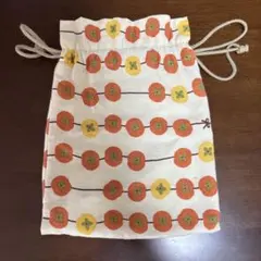 巾着袋　柿柄