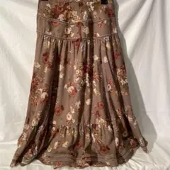 INGEBORG フラワープリント ロングスカート