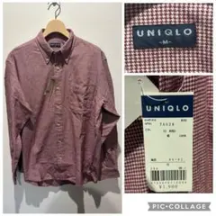 【タグ付き未使用品】 OLD UNIQLO メンズ M 長袖 千鳥柄