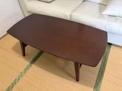 a flat：ダークブラウン木製センターテーブル a flat：ダークブラウン木製センターテーブル - メルカリ
