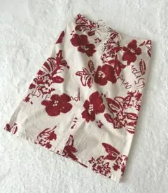 45rpm 45Rフォーティファイブアールピーエム 花柄 スカート 赤　Lのサムネイル