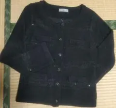 ブラックニットカーディガン