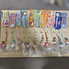 にゃんにゃんにゃんこ】にゃんこ風鈴ストラップ 2点セット SanX 平成