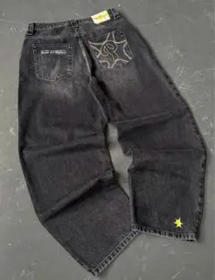 黒バギーデニムスターチーム menes jaded london bigboy似