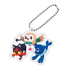 ポケモン 旅立ちの3匹アクリルスイング モクロー＆ニャビー＆アシマリ 新品