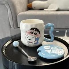 クレヨンしんちゃん マグカップ 蓋 スプーン付き