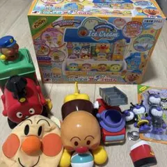 アンパンマン　おもちゃ　まとめ売り　だいすきアイスやさん　SLマン　バイキンマン