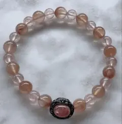 希少インカローズラビットヘアストロベリークォーツ デザブレ 天然石パワーストーン