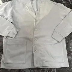 無印良品　　二重編みVネックカーディガン　ライトブルー