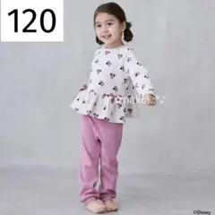 新品 120 petit main ディズニー ペプラム 長袖 パジャマ ピンク