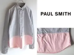 PS Paul Smith カラー切替 ストライプシャツ L