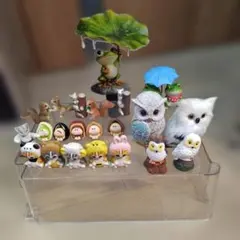 フクロウ、リス、猫、小人、蛙 セラミックオーメン