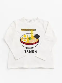 CHEEK ROOM ラーメン 長袖カットソー ホワイト