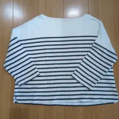無印良品 ボーダー柄 長袖 カットソー M-Lサイズ