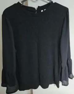 HK WORKS LONDON シアーブラウス トップス ブラック Mサイズ