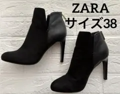 【超美品】ZARA ブラック ヒールブーツ 38