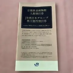 JR西日本グループ株主優待割引券　今日鉄道博物館入館割引券