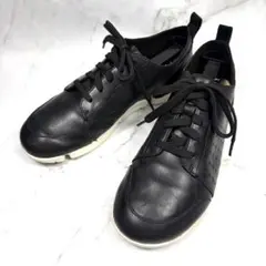 Clarks Trigenic クラークス レザー スニーカー ブラック 24のサムネイル