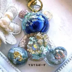 No.319オルゴナイト テディベア スーパーセブン・モスアゲート