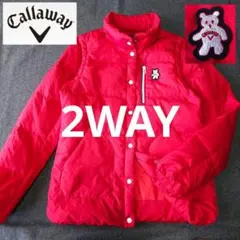 【キャロウェイ】2WAY秋冬人気ベアワッペン 長袖ゴルフダウンジャケットM