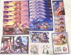 原神　カレンダー　ファミリーマート　プリント　ポストカード　特典　八重神子