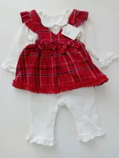 新品未使用 アプレレクール ロンパース ワンピース 赤スカート セット 女の子