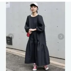 FREAK'S STORE フクレジャガードロングスリーブマキシワンピース