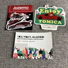 Astemoのレースカーとバイクデザインのステッカーセット他