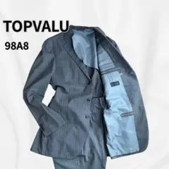 TOPVALU スーツ セットアップ グレー ストライプ 98A8 3L 大きい