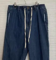 デニムパンツ　メンズ　ウエストゴム　紐付き　Mサイズ
