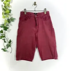 Rue de France ハーフパンツ(M)レッド 無地 ストレッチ アメカジのサムネイル