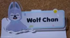 StrayKids スキズ　ウルフチャン　ネームバッチ