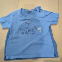 petit main 象刺繍 Tシャツ 80cm