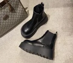 MARY QUANT マリークワント メタルデイジーサイドゴアブーツ ブラック