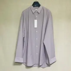 新品　GU ジーユー　イージーケア　シアーオーバーサイズシャツ　パープル