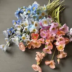 ぷく様専用【最終値下げ‼️大特価‼️】ポピー40本以上‼️造花 ブーケ制作に
