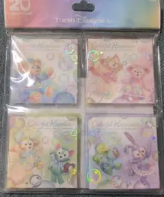 東京ディズニーシー ダッフィー&フレンズ 20周年　カラフルハピネス　メモ4個