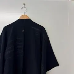 【一品物】黒 羽織 金彩 流線柄 和柄 シンプル モード 古着 ユニセックス