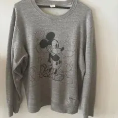 は*な様 ユニクロコラボDisney ミッキートレーナーグレー